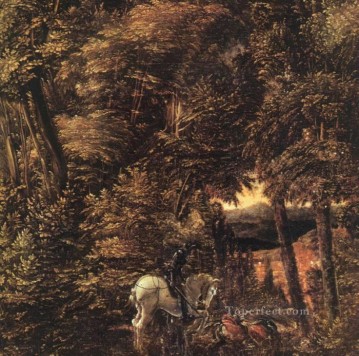 デニス・ファン・アルスロート Painting - 森の中の聖ジョージ フランドルのデニス・ファン・アルスロート